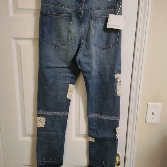 Val Kristopher Patchwork Straight Leg Jean - Picture 7 of 14